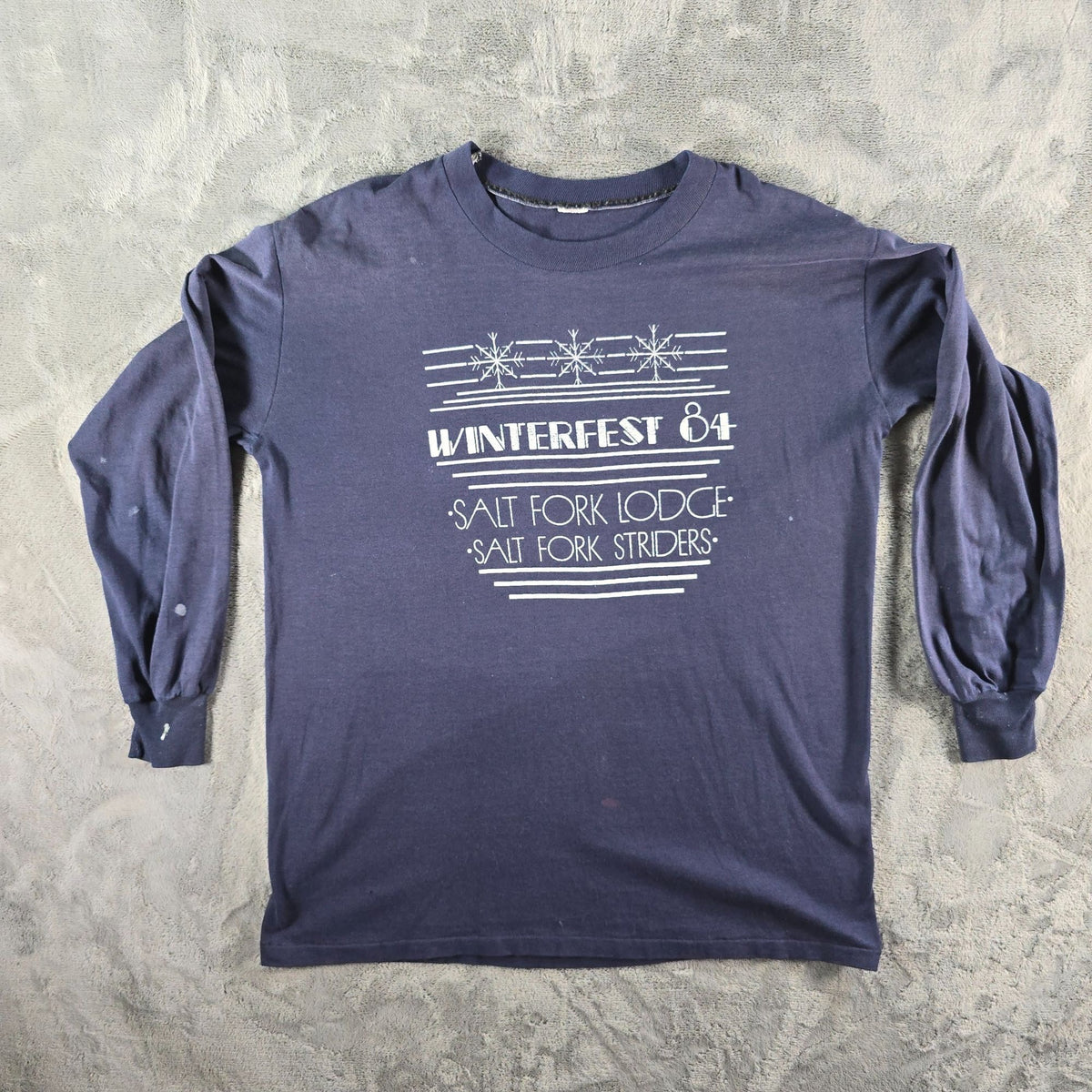 Vintage 1984 Winterfest Salt Fork Cambridge Ohio Long Sleeve T-Shirt (L/XL)