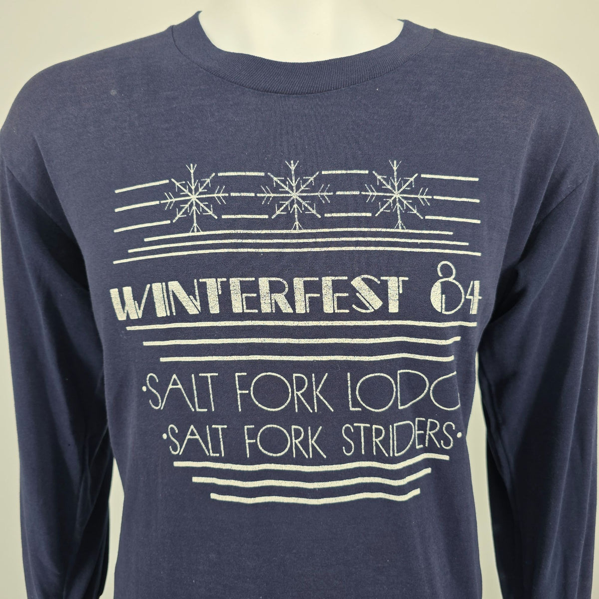 Vintage 1984 Winterfest Salt Fork Cambridge Ohio Long Sleeve T-Shirt (L/XL)