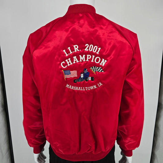 Vintage Y2K King Louie I.R.R. Champion 2001 Marshalltown, IA Racing Jacket (L)