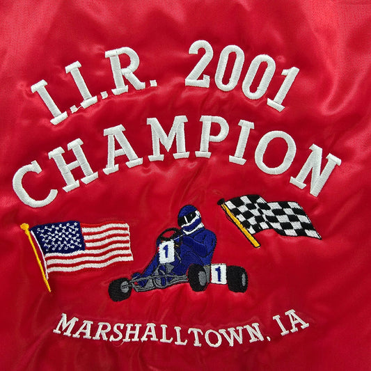 Vintage Y2K King Louie I.R.R. Champion 2001 Marshalltown, IA Racing Jacket (L)