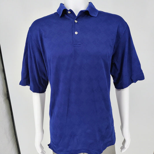 Vintage Polo Golf Ralph Lauren Blue Argyle/Diamond Pattern Polo (Large)