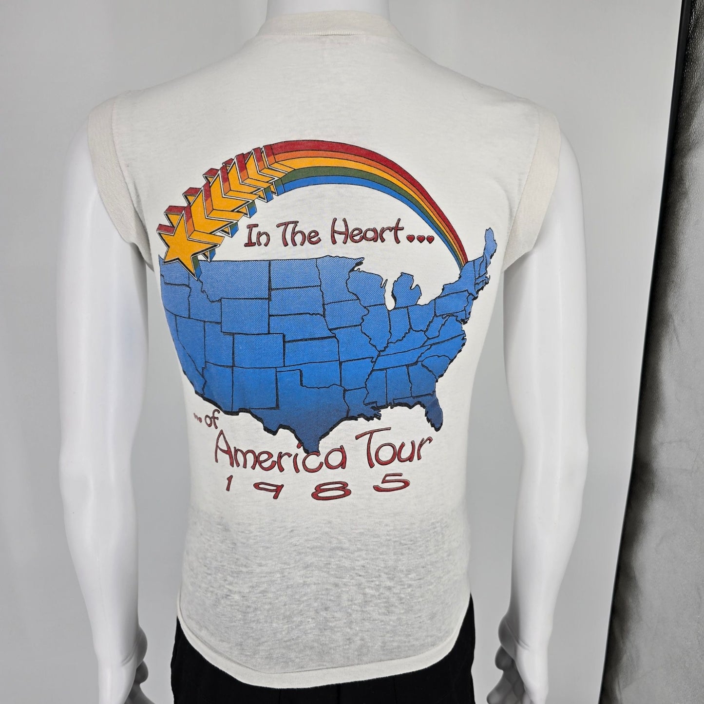 Vintage 1985 Kool & The Gang In The Heart of America Sleeveless T-Shirt (XS)