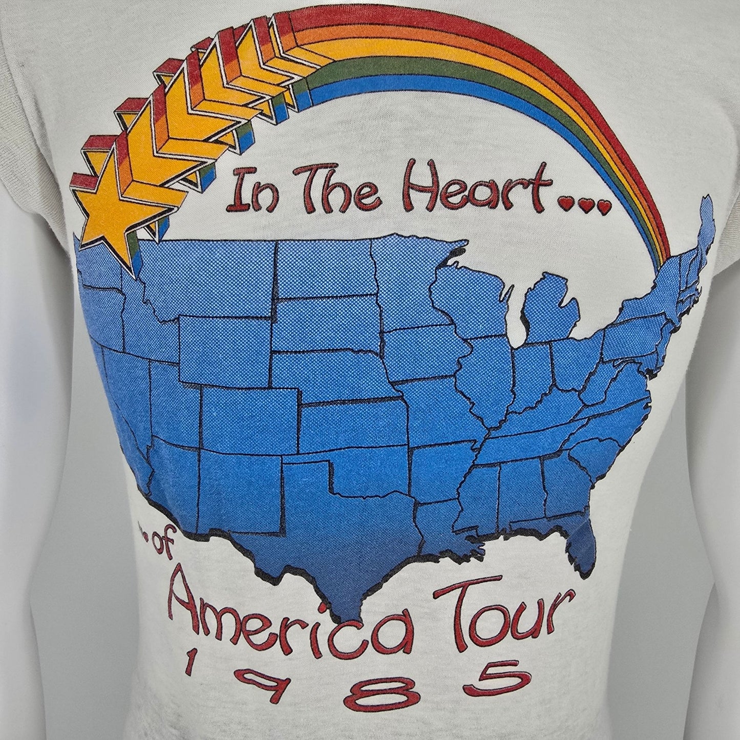 Vintage 1985 Kool & The Gang In The Heart of America Sleeveless T-Shirt (XS)