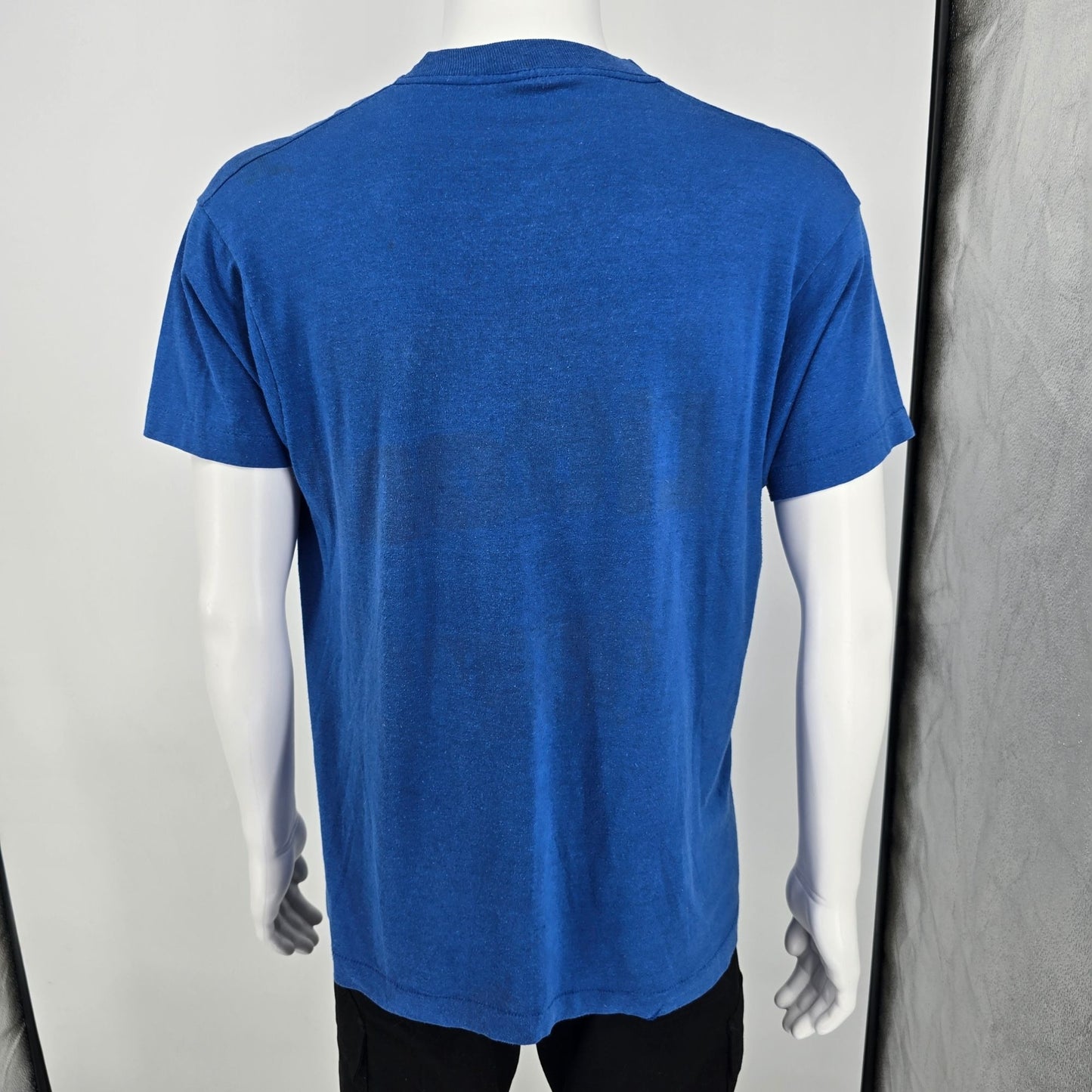 Vintage 1980s Screen Stars Blue Litton Industries Company Picnic T-Shirt (L)