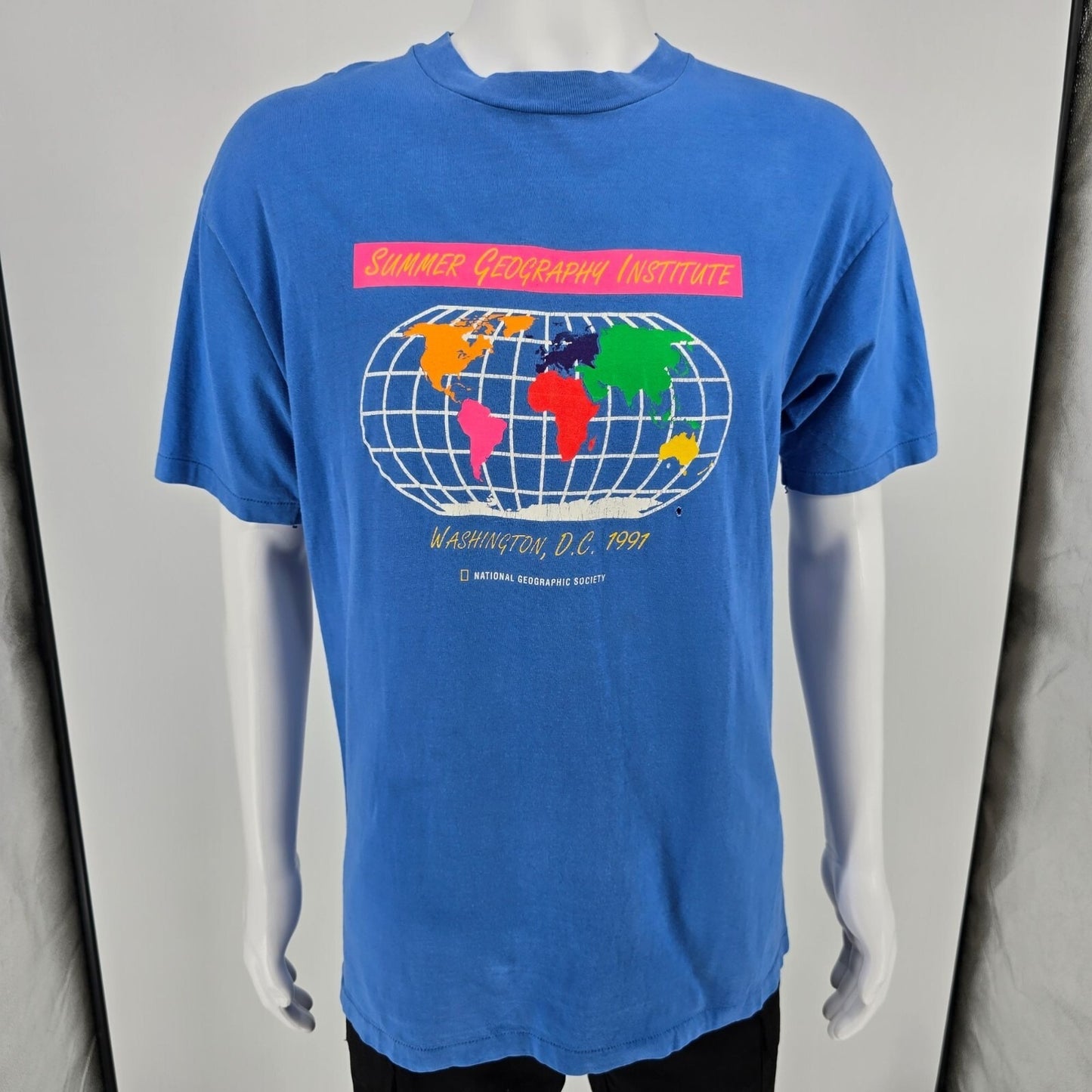 Vintage 1991 National Geographic Society Summer Geography Institute T-Shirt (L)