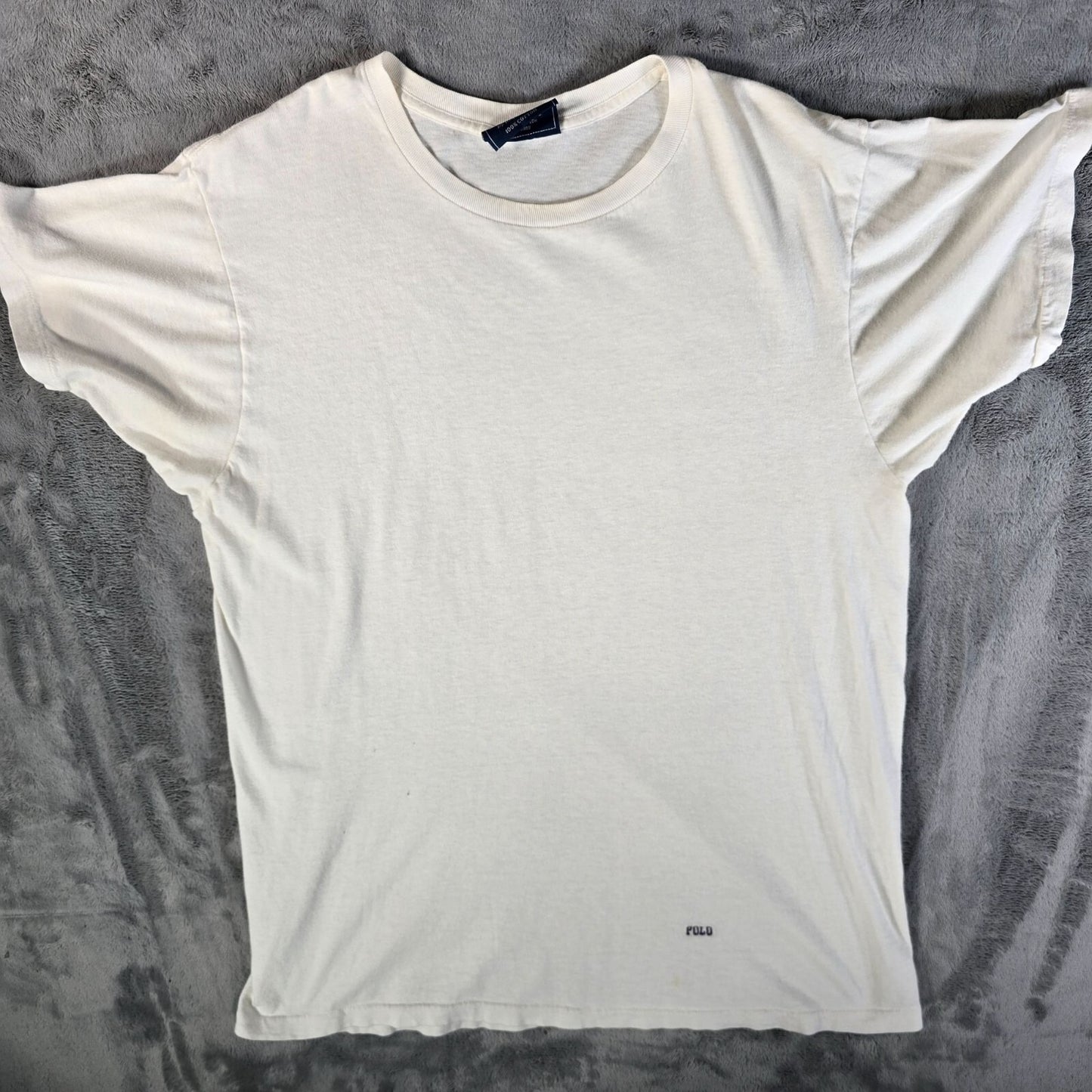 Distressed Vintage 1990s Made in USA Polo Underwear by Ralph Lauren T-Shirt (M)