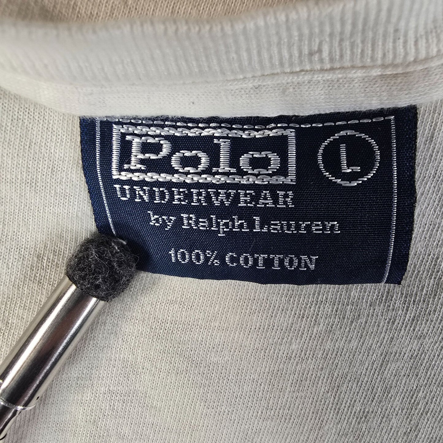 Distressed Vintage 1990s Made in USA Polo Underwear by Ralph Lauren T-Shirt (M)