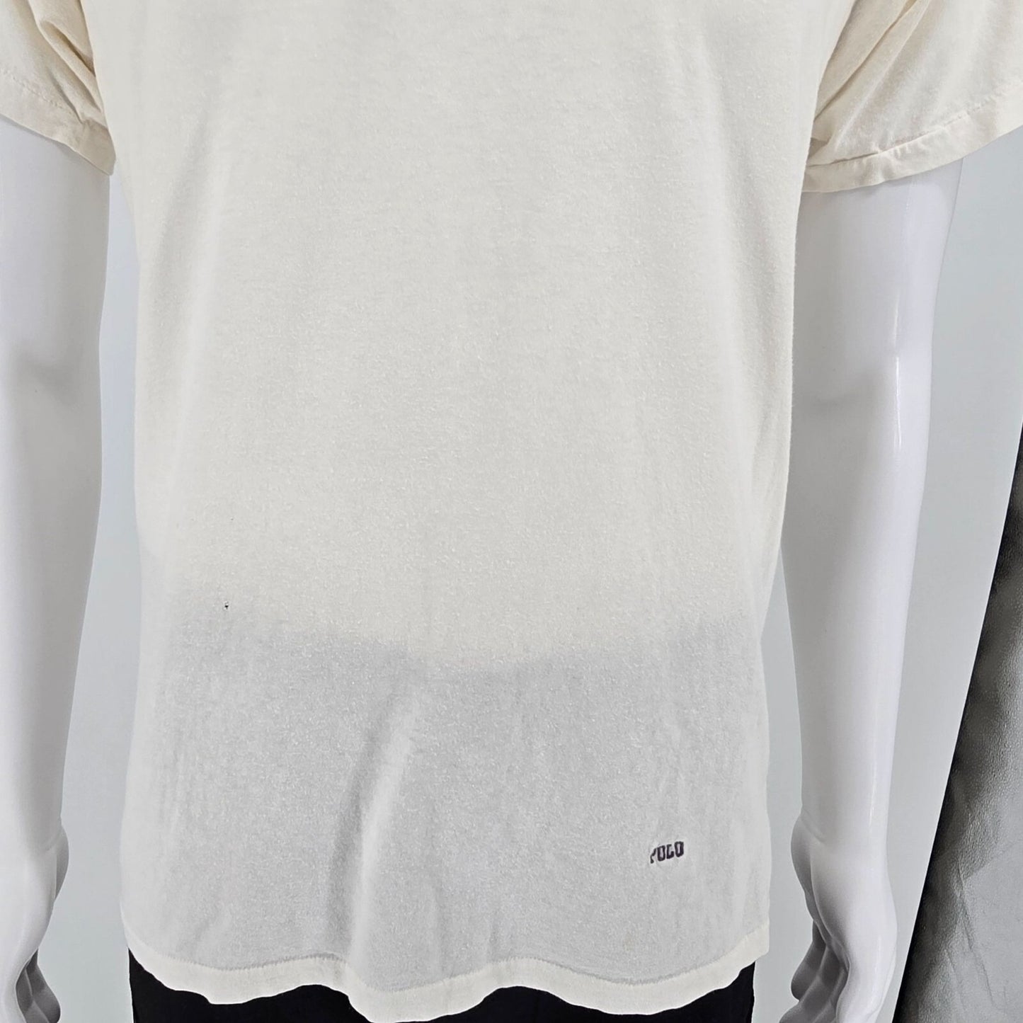 Distressed Vintage 1990s Made in USA Polo Underwear by Ralph Lauren T-Shirt (M)
