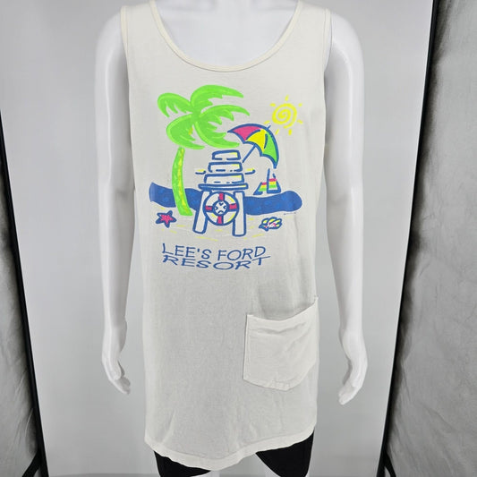 Vintage 1990s Alore Lee's Ford Resort Somerset KY Beach Cover Up Tank Top (OS)