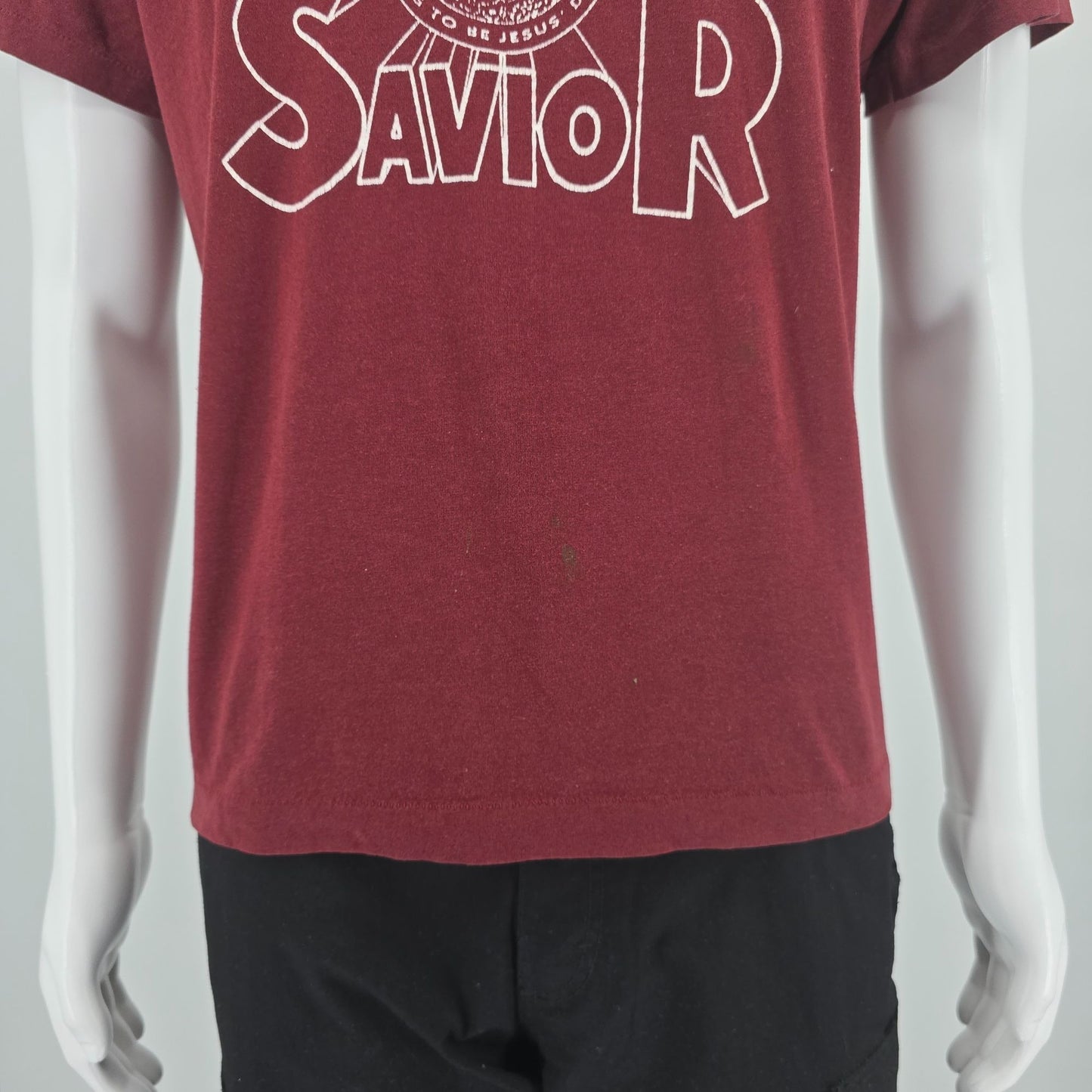 Vintage 1980s Maroon Seaside with the Savior Vacation Bible School T-Shirt (M/L)