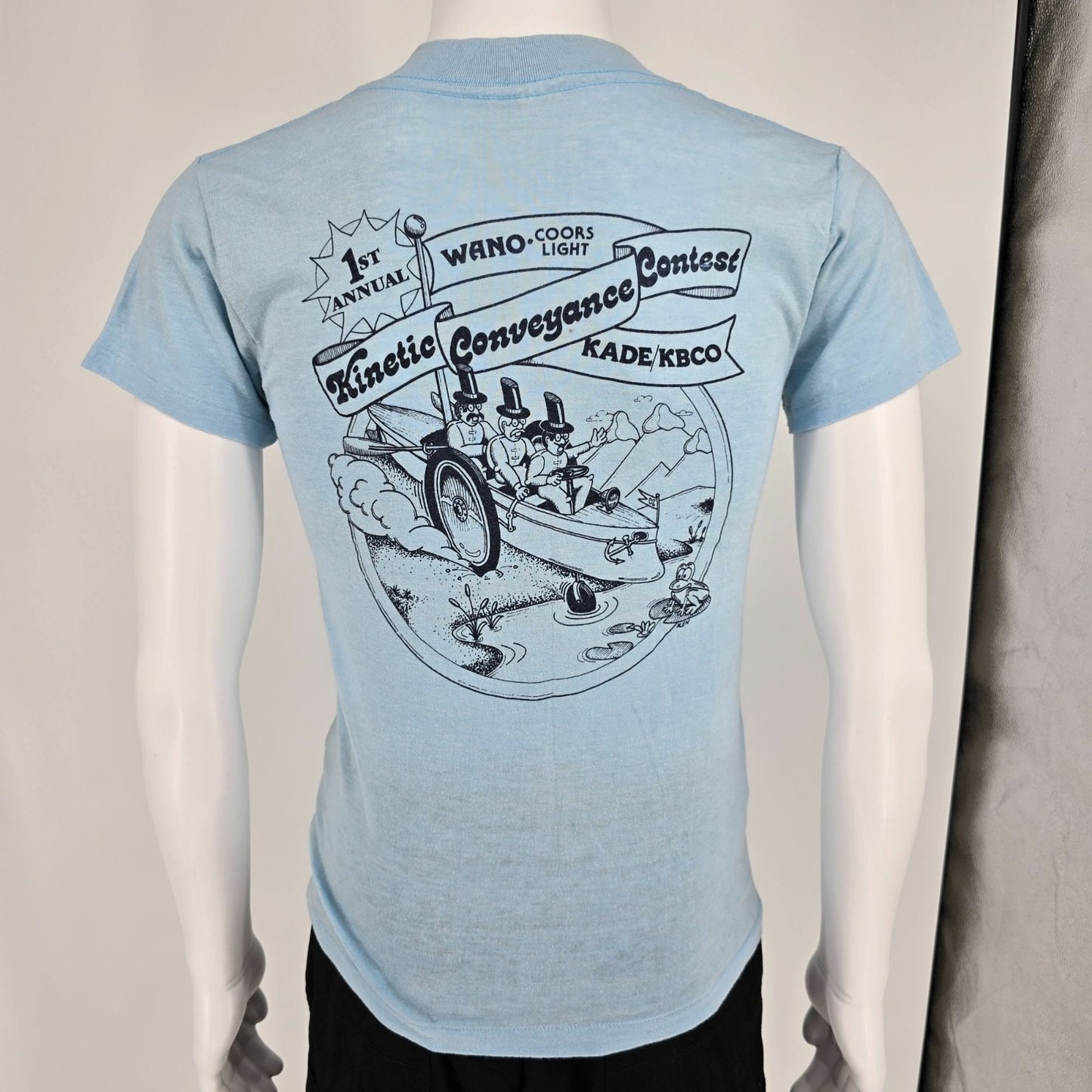 Vintage 1980 Boulder KADE/KBCO 1st Annual Kinetic Conveyance Contest T-Shirt (S)