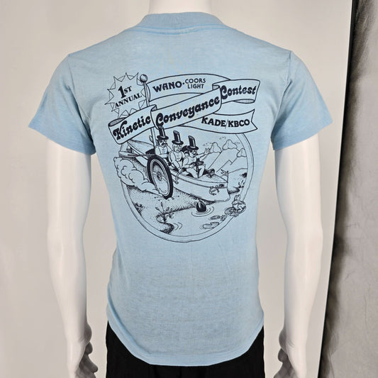 Vintage 1980 Boulder KADE/KBCO 1st Annual Kinetic Conveyance Contest T-Shirt (S)