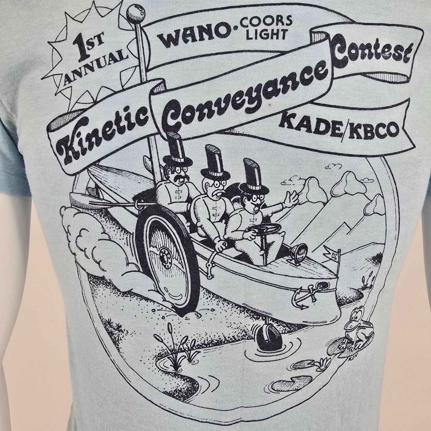 Vintage 1980 Boulder KADE/KBCO 1st Annual Kinetic Conveyance Contest T-Shirt (S)