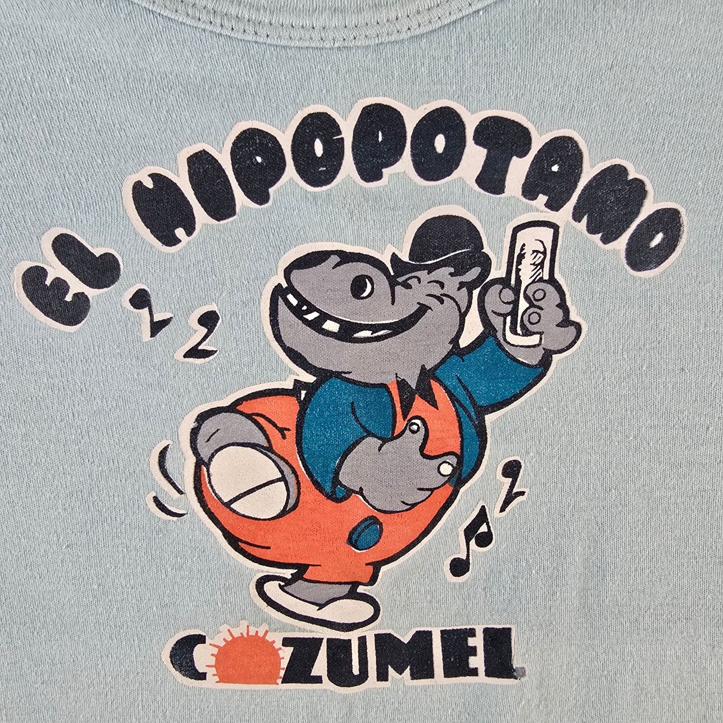 Vintage Late 1970s EL Hipopótamo Cozumel Mexico Discoteca T-Shirt (Women's M)