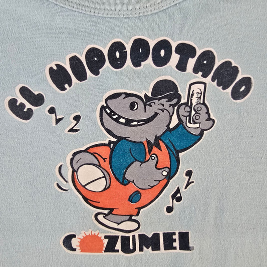 Vintage Late 1970s EL Hipopótamo Cozumel Mexico Discoteca T-Shirt (Women's M)