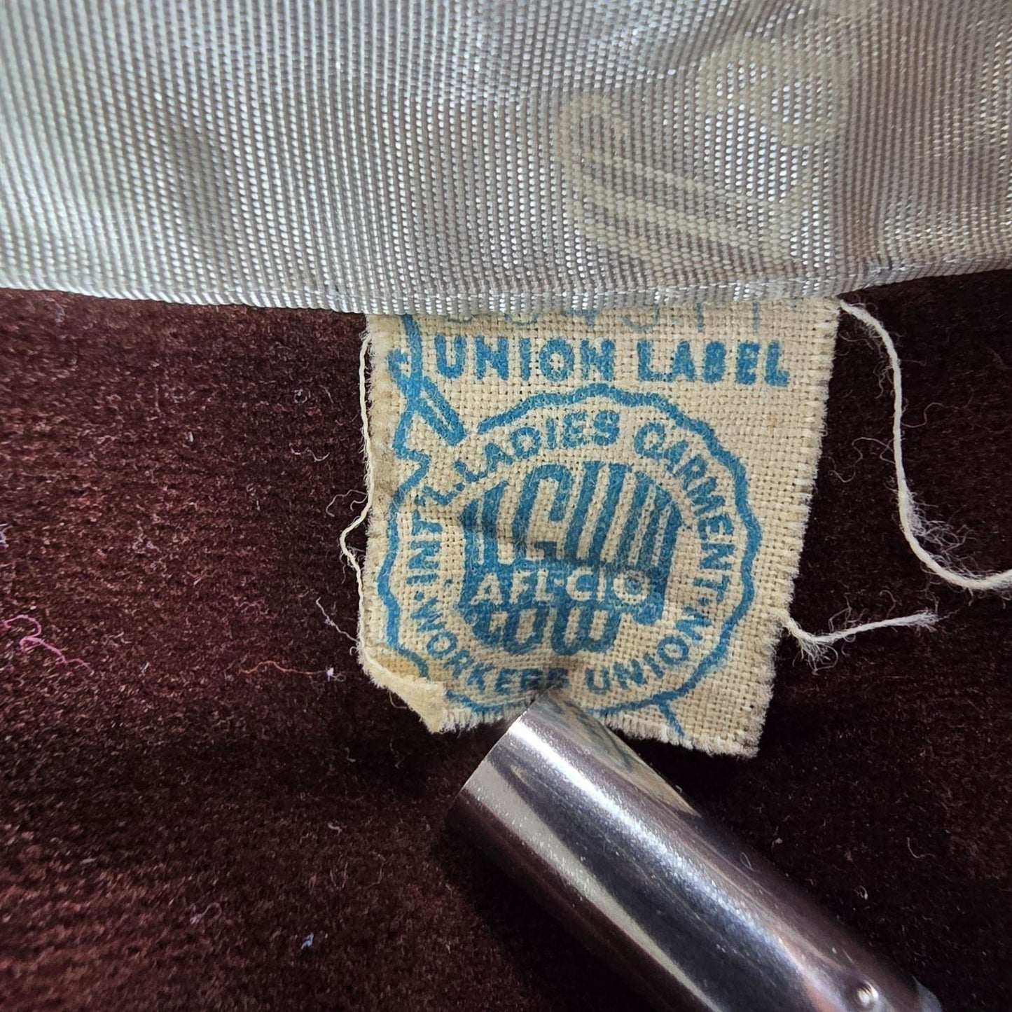 Vintage 1960s Lawrence of London Fabric by Crompton Brown Velveteen Coat (M)