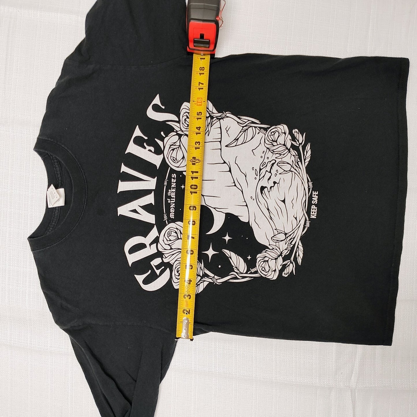 Graves of the Monuments Keep Safe Long-Sleeved Band T-Shirt (Medium)