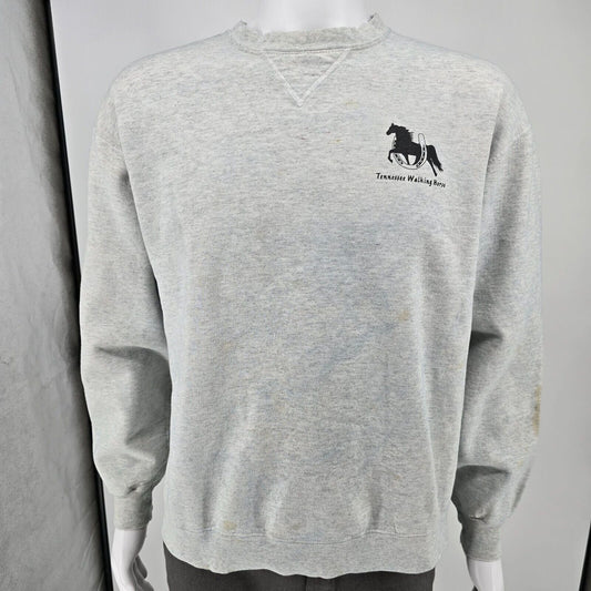 Vintage Y2K Stained Hanes Beefy-T Tennessee Walking Horse Sweatshirt (Large)