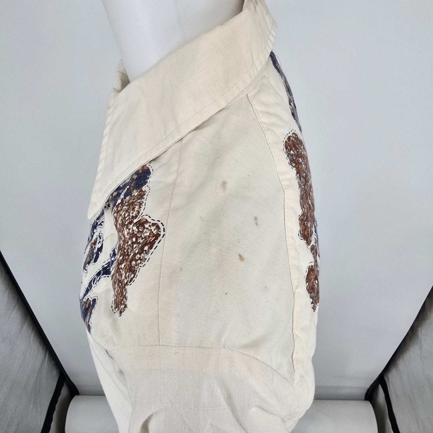 Vintage 1970s Disney Mickey Mouse/Minnie Mouse Quilted Western Shirt (M) *Flaws