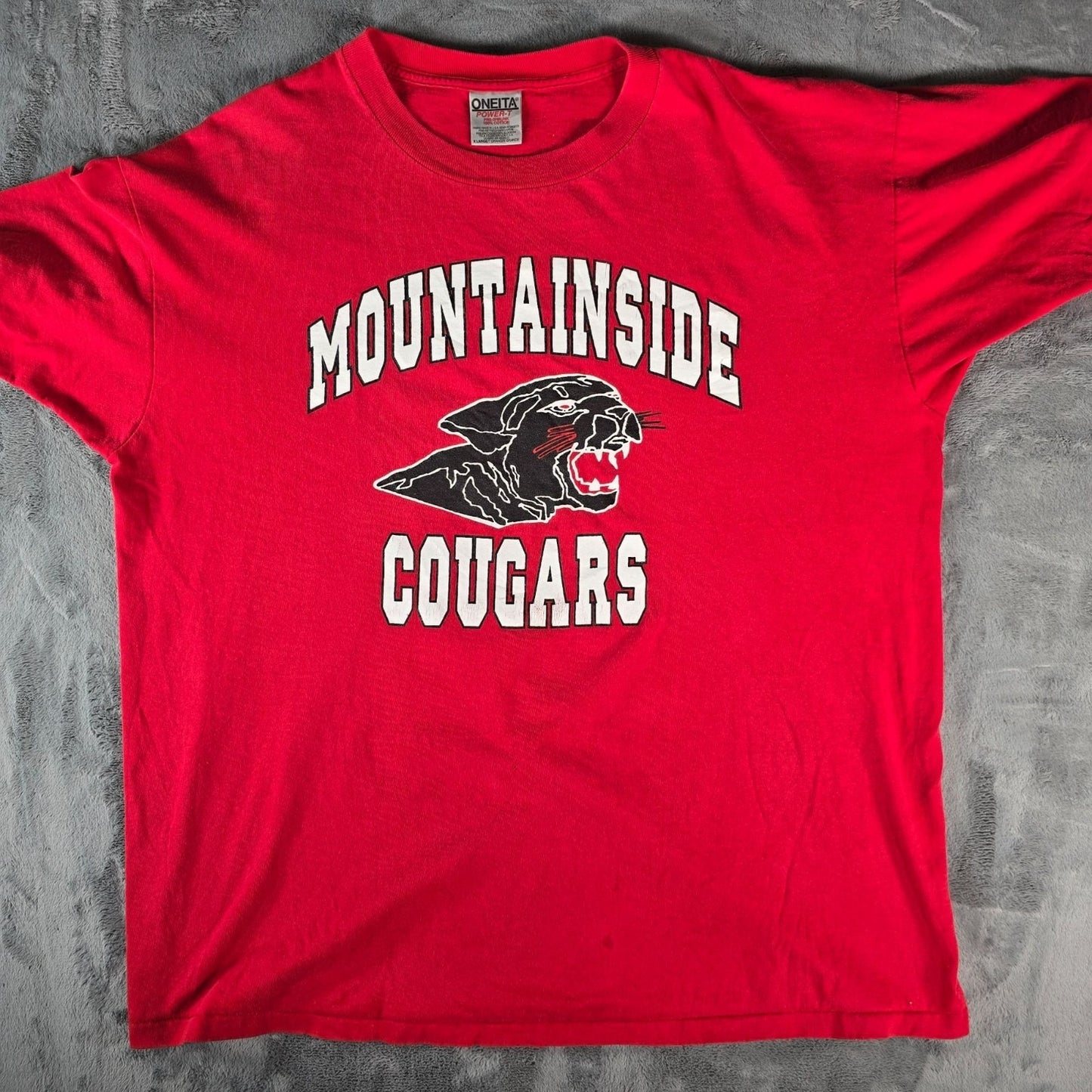 Vintage 1990s Mountainside Middle School Cougars Scottsdale, AZ T-Shirt (XL)