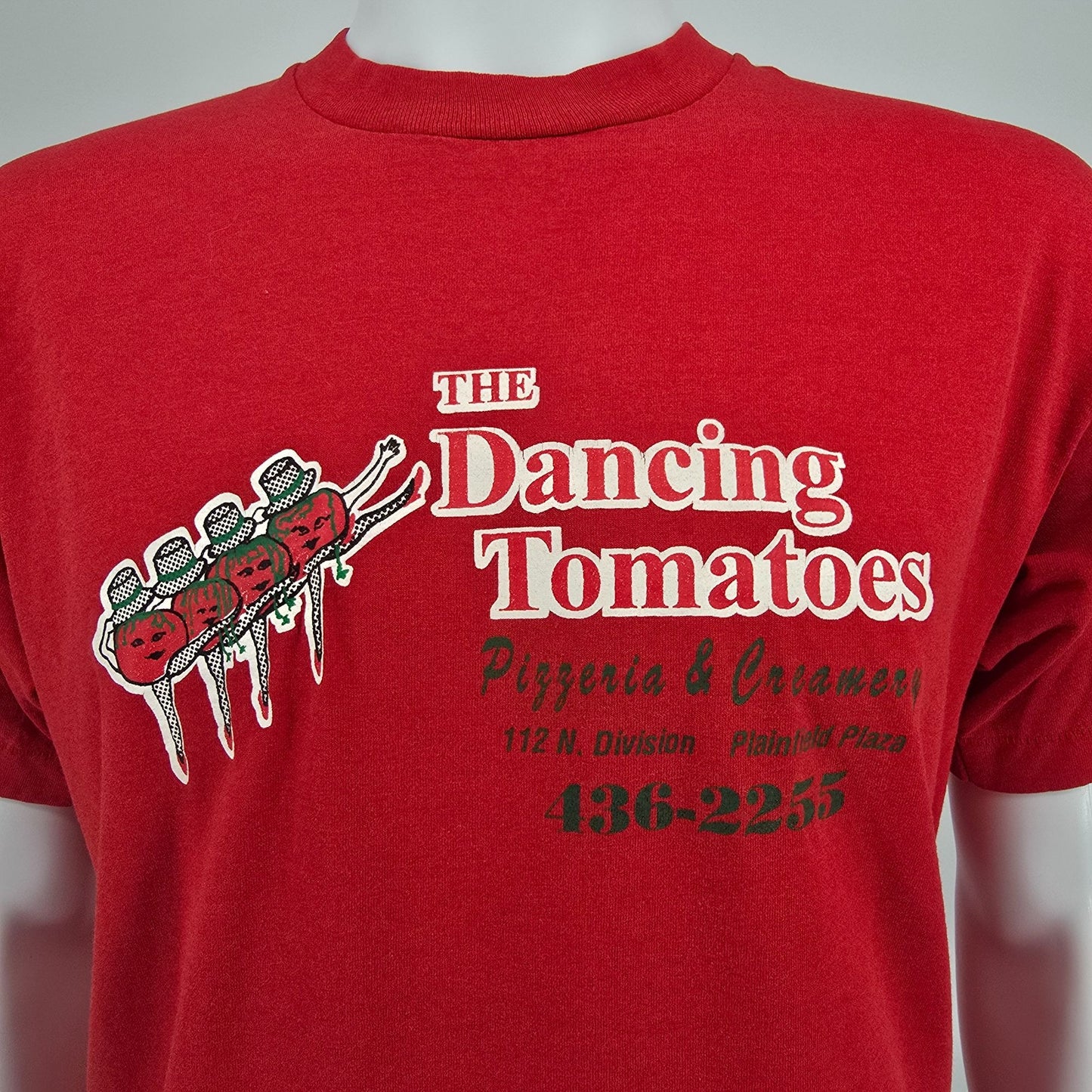 Vintage 1990s The Dancing Tomatoes Pizzeria & Creamery Plainfield IL T-Shirt (L)