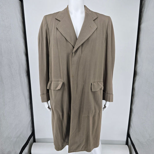 Vintage 1940s J.C Penney Co. Inc. Craftsman Water Repellent Overcoat (L)