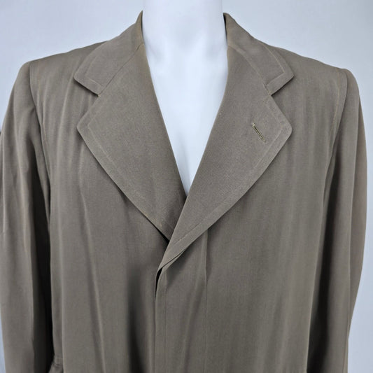 Vintage 1940s J.C Penney Co. Inc. Craftsman Water Repellent Overcoat (L)