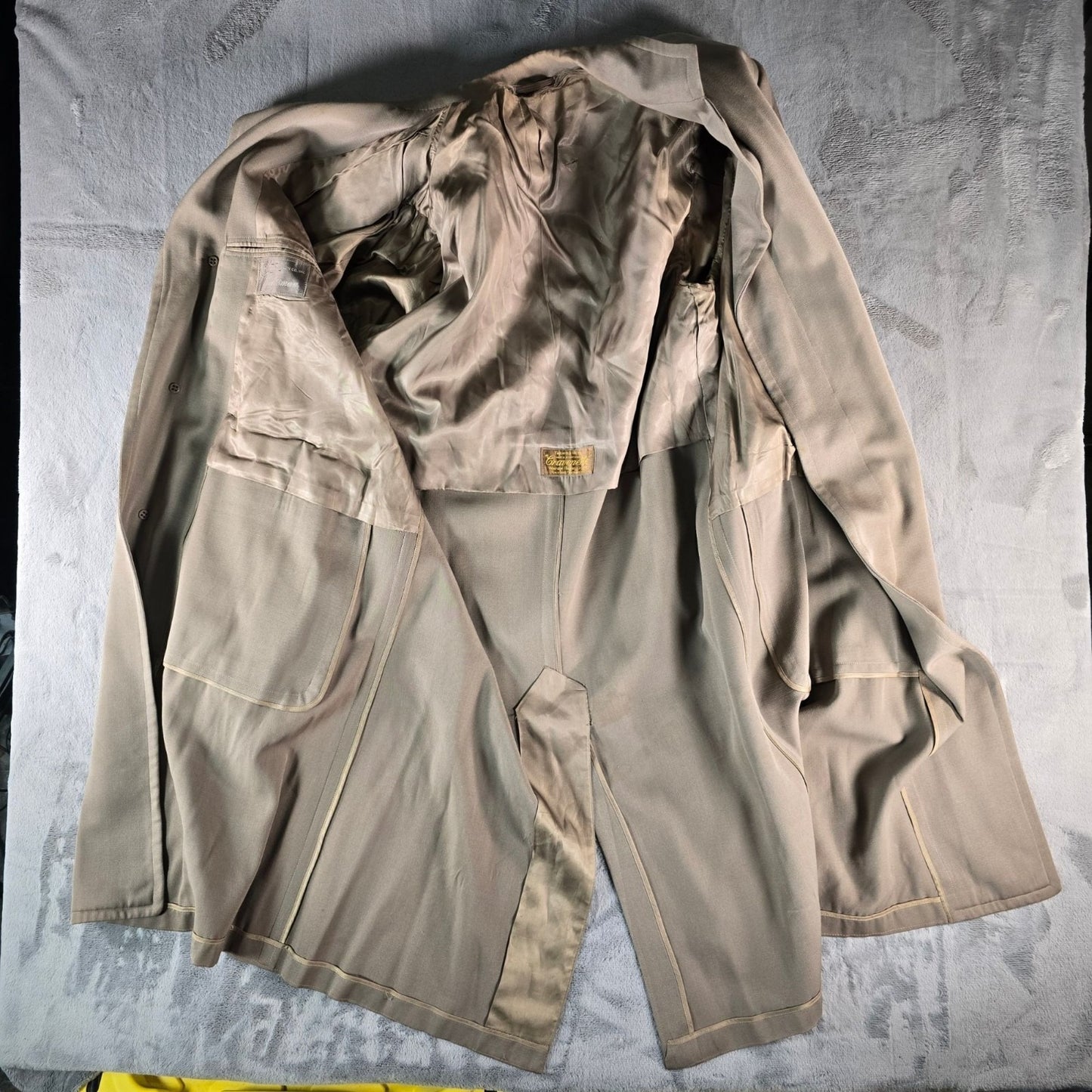 Vintage 1940s J.C Penney Co. Inc. Craftsman Water Repellent Overcoat (L)