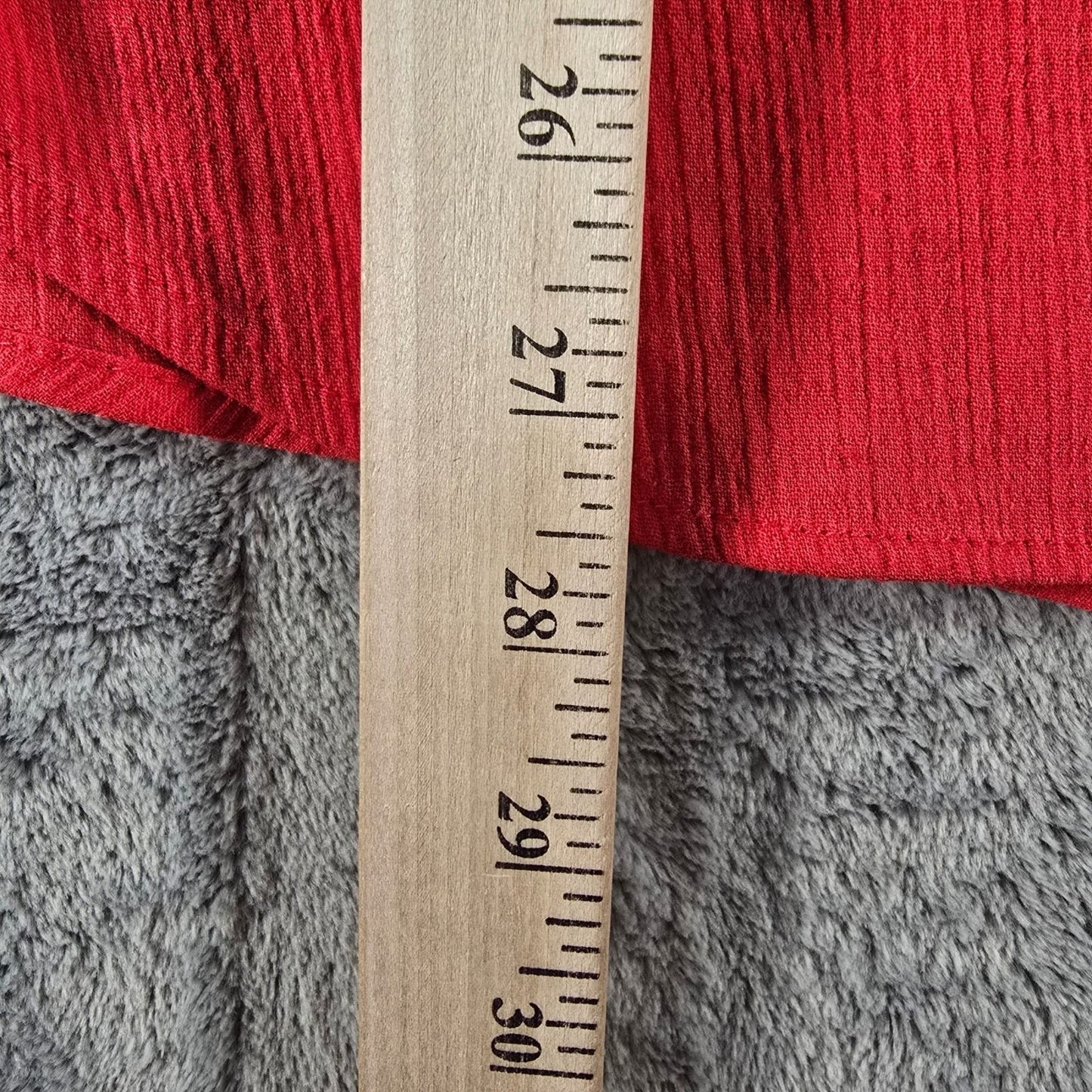 Vintage 1980s Joan Harper Red Collared Button Front Shoulder Padded Blouse (XL)