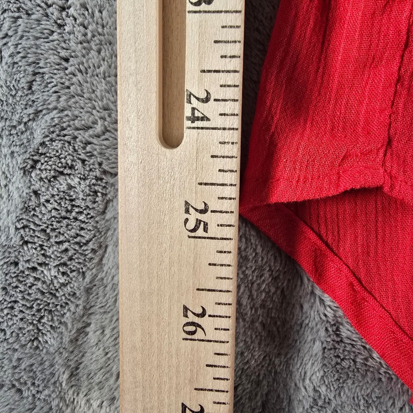 Vintage 1980s Joan Harper Red Collared Button Front Shoulder Padded Blouse (XL)