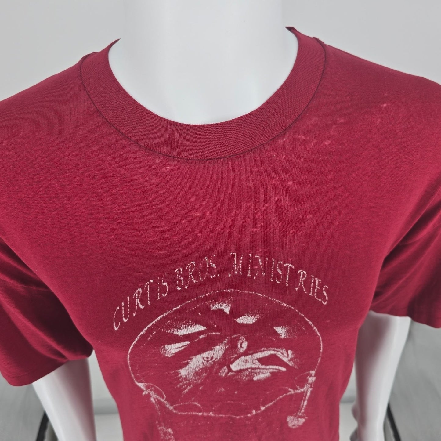 Distressed Vintage 1990s Hanes Heavyweight "Curtis Bros. Ministries" T-Shirt -XL
