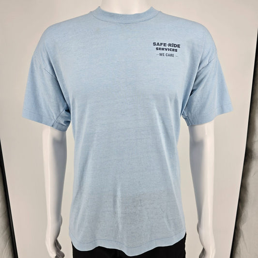 Vintage 1990s Safe-Ride Services Non-Emergency Medical Transportation T-Shirt XL