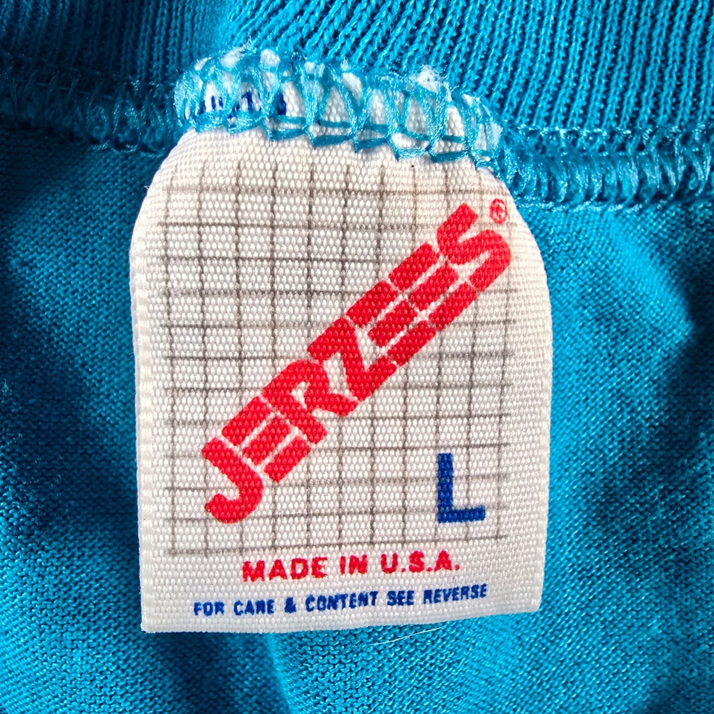 Vintage 1990s Jerzees Proctor & Gamble Micro Chip Munks #13 Teal T-Shirt (M/L)