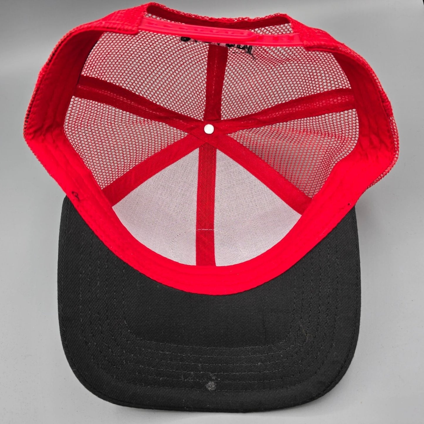 Bacardi Marca De Fabrica Bat Logo Red & Black Mesh Snapback Hat *Fair Condition