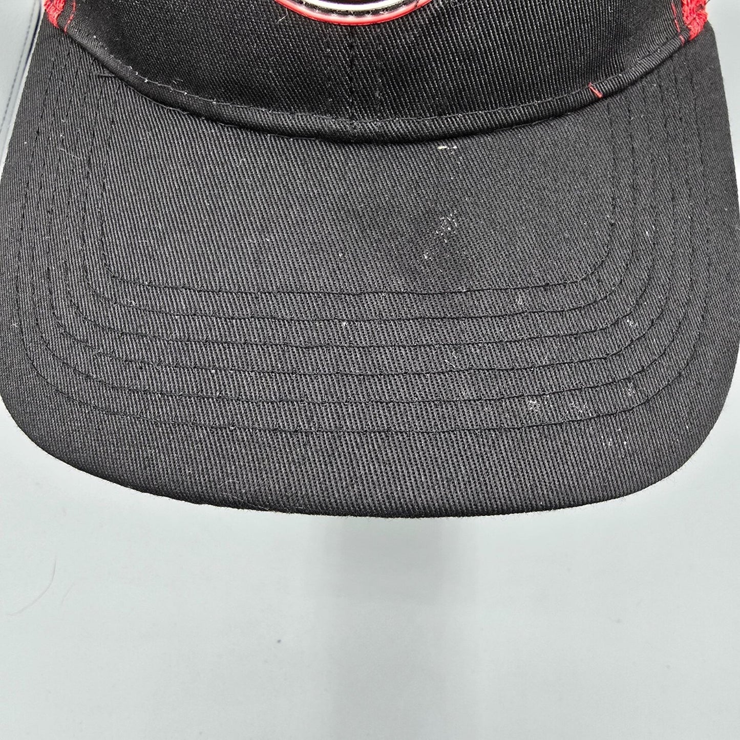 Bacardi Marca De Fabrica Bat Logo Red & Black Mesh Snapback Hat *Fair Condition