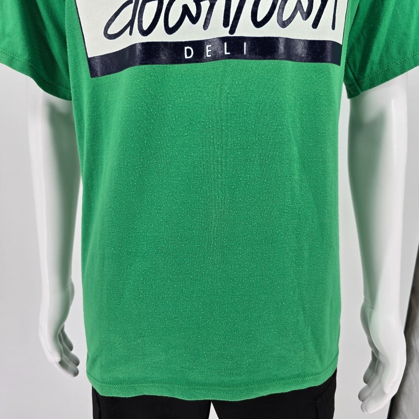 Vintage 1990s Russell Athletic Downtown Deli Sports & Video #1 T-Shirt (L/XL)