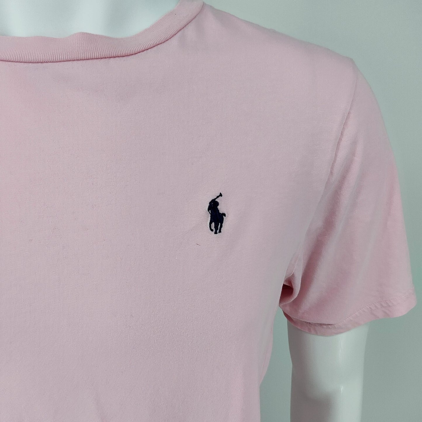 Polo Ralph Lauren Pink T-Shirt Navy Blue Pony Chest Logo (Boys XL 18-20)