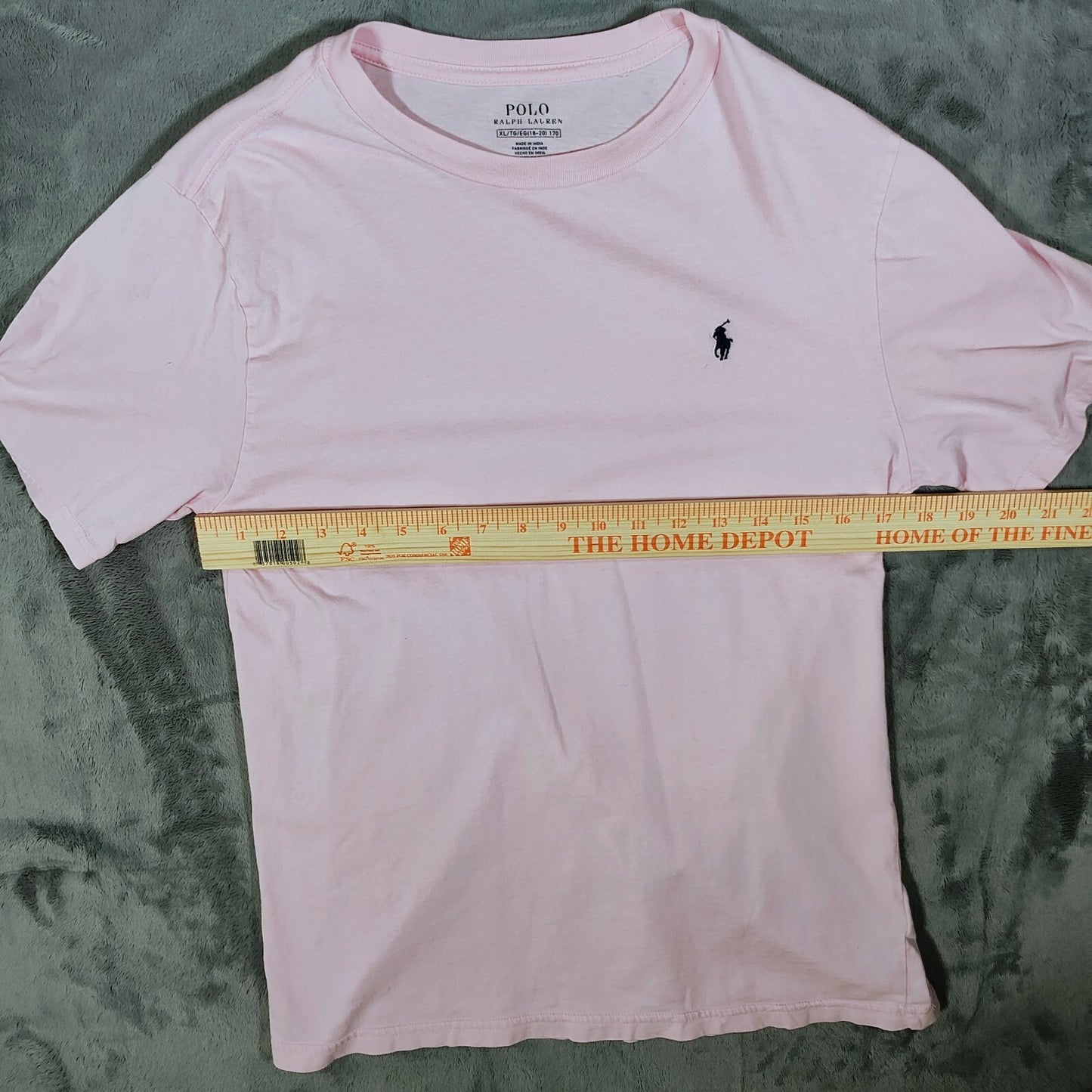 Polo Ralph Lauren Pink T-Shirt Navy Blue Pony Chest Logo (Boys XL 18-20)
