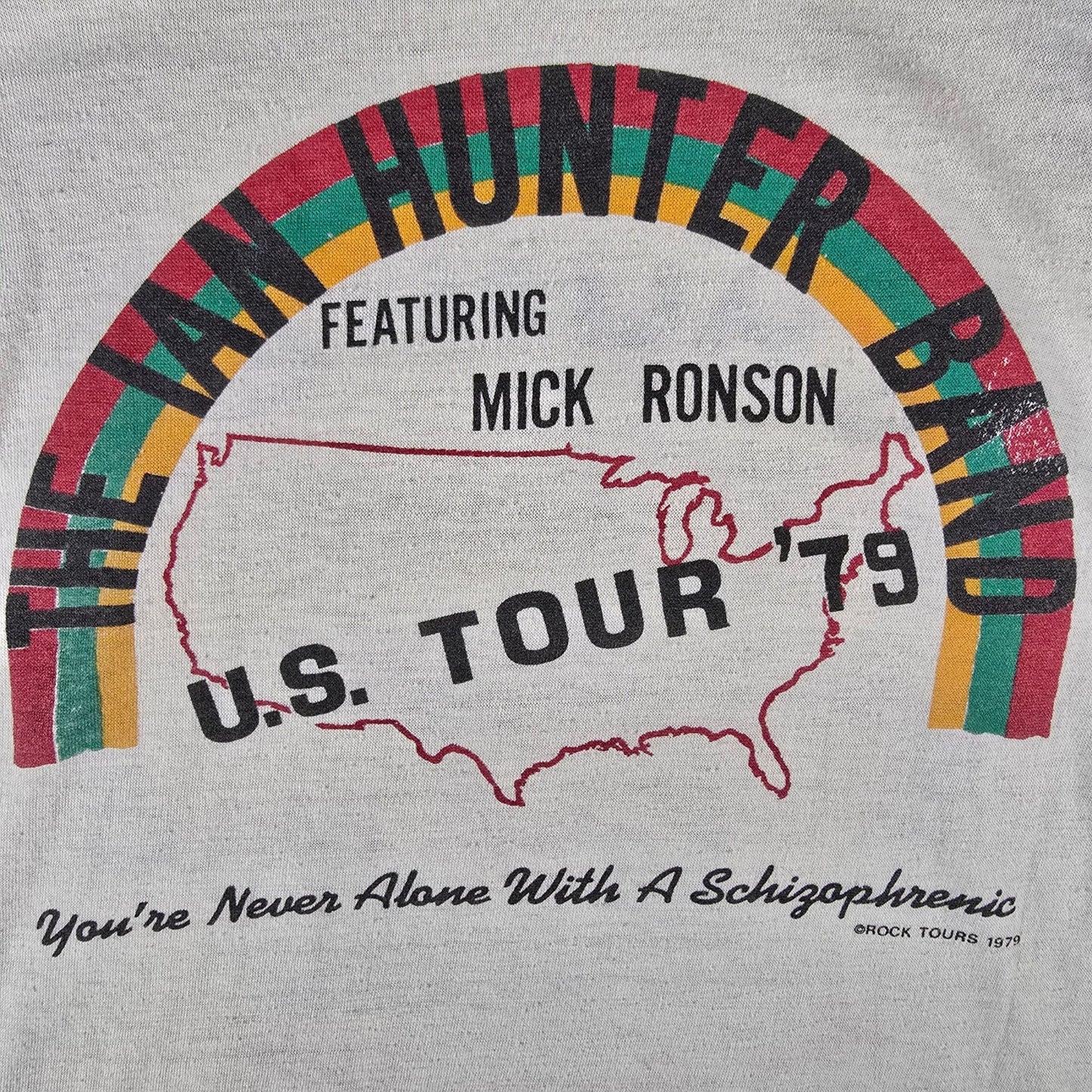 Vintage 1979 Ian Hunter Band/ Mick Ronson Just Another Night Tour T-Shirt (S/M)
