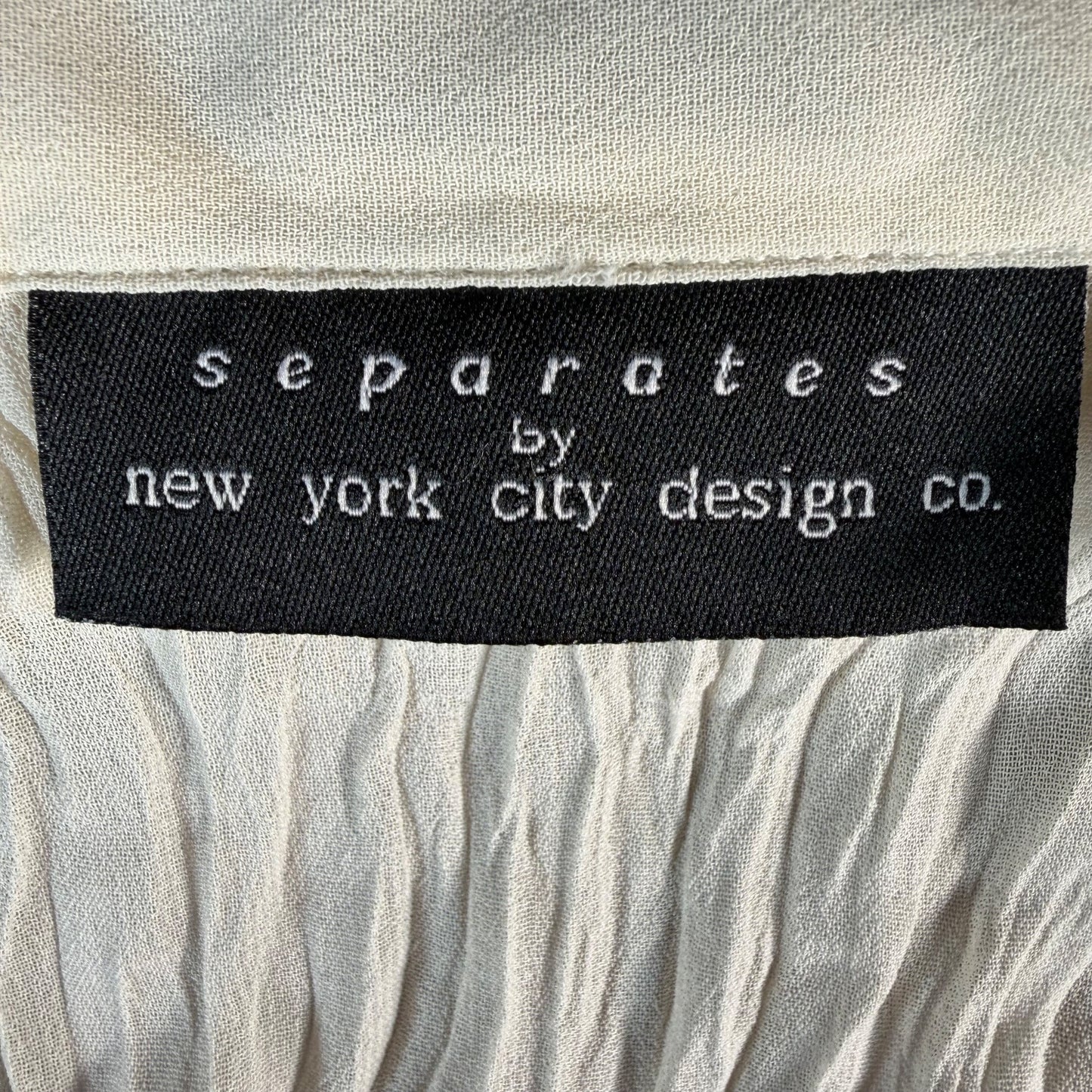 Vintage 2000s Separates by New York City Design Co Ruffle & Lace Sheer Blouse -M