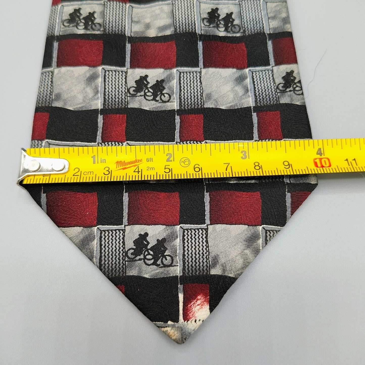 Johnson Brothers Made in USA Checkered Bicycle Pattern Washable Necktie