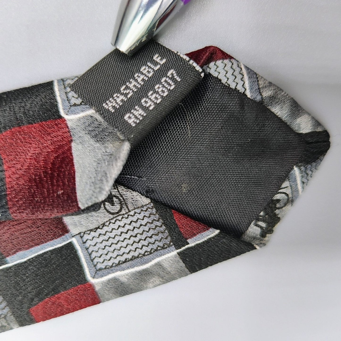 Johnson Brothers Made in USA Checkered Bicycle Pattern Washable Necktie