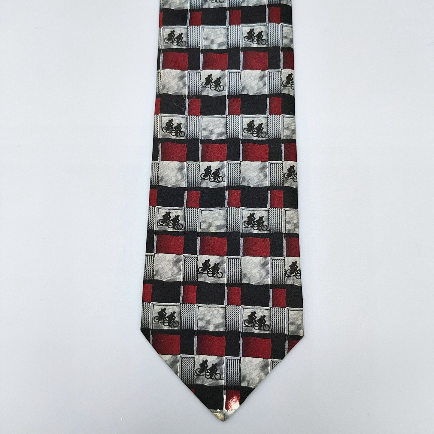 Johnson Brothers Made in USA Checkered Bicycle Pattern Washable Necktie