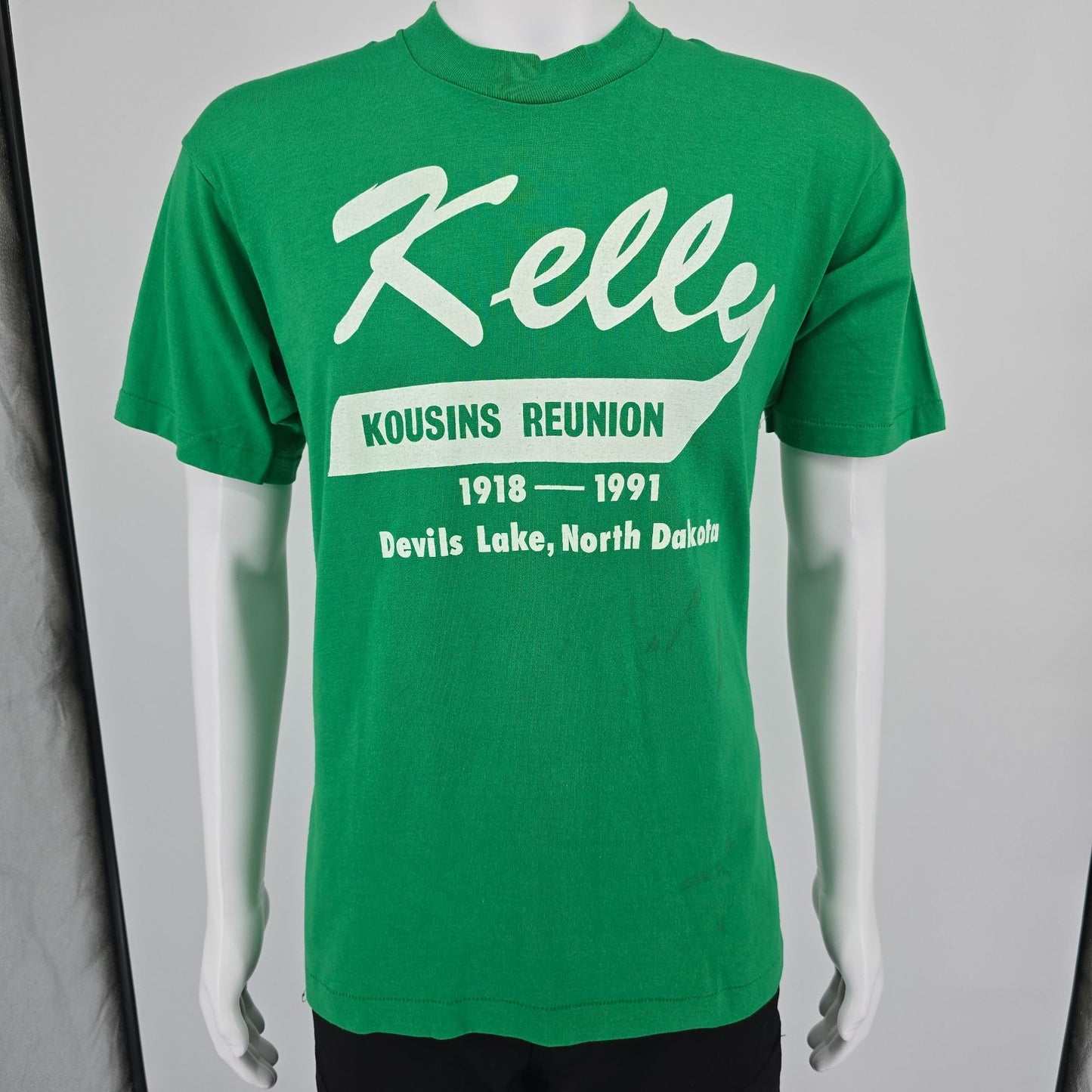 Vintage 1991 Kelly Kousins Reunion T-Shirt Devils Lake North Dakota T-Shirt (M)