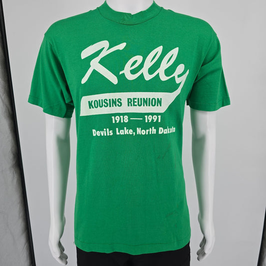 Vintage 1991 Kelly Kousins Reunion T-Shirt Devils Lake North Dakota T-Shirt (M)