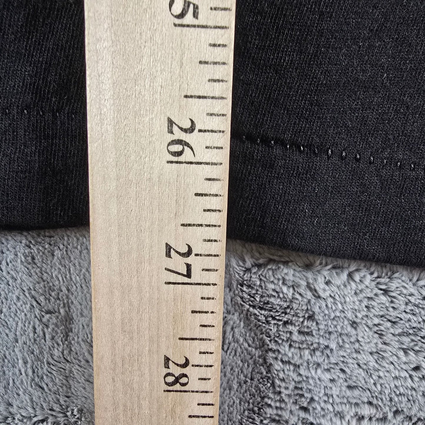 Vintage Late 1980s BVD Black Blank Cotton Selvedge Pocket Tee T-Shirt (S)