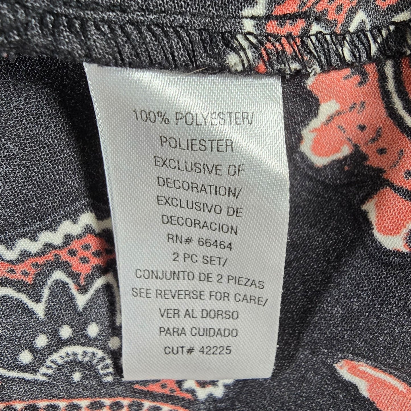 Vintage Y2K Studio I Petite Black and Red Paisley Sleeveless Dress (Size 10P)