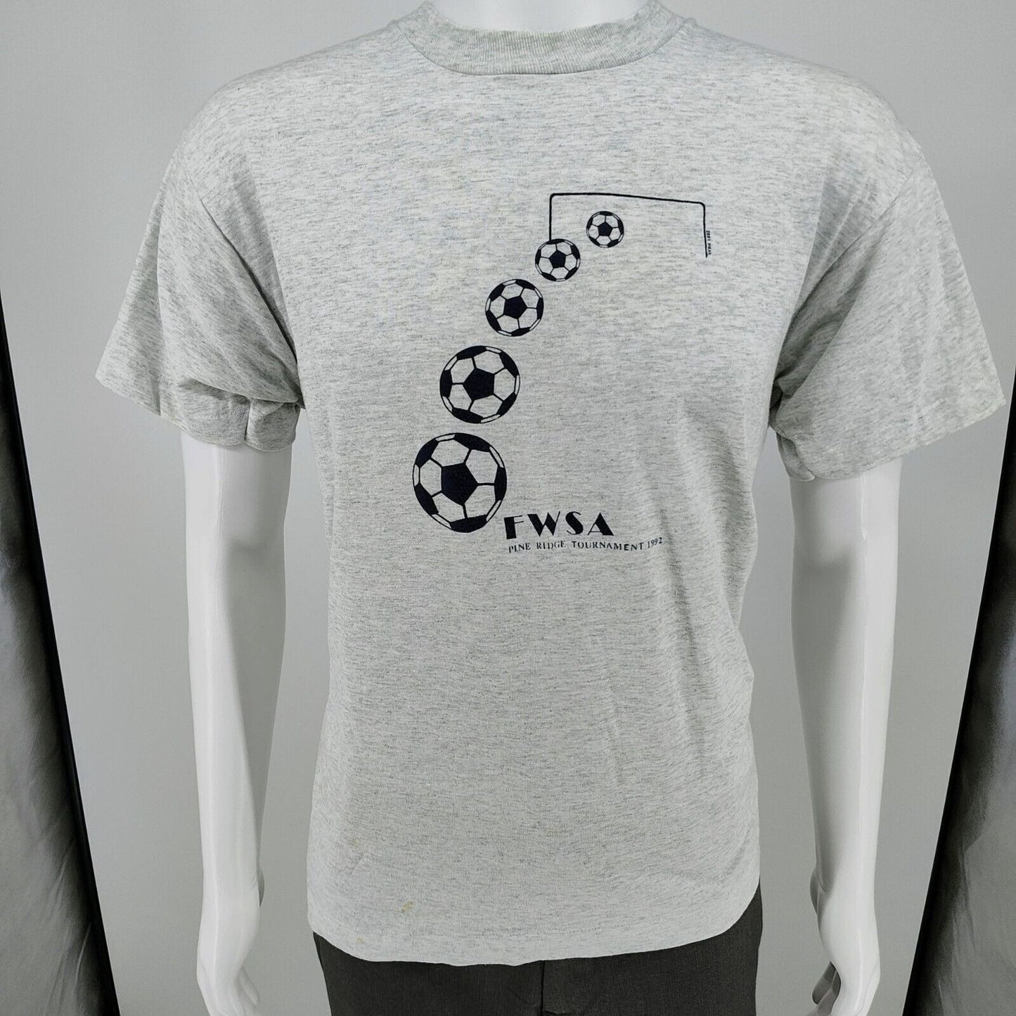 Vintage Single Stitch Soccer FWSA Pine Ridge Tournament 1992 T-Shirt (XL)