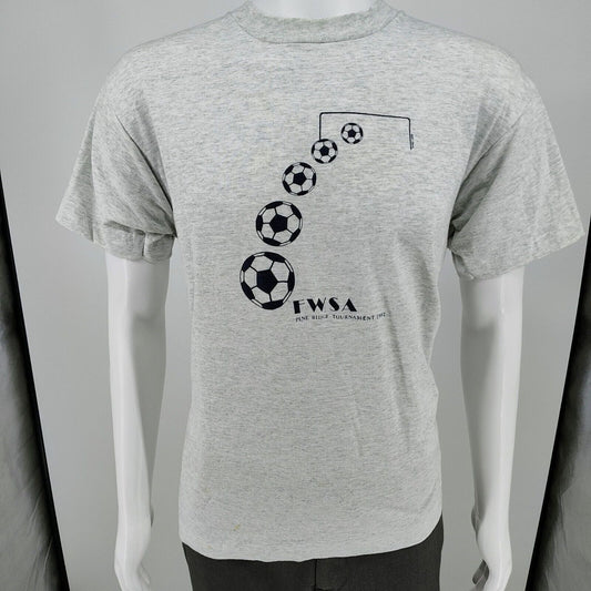 Vintage Single Stitch Soccer FWSA Pine Ridge Tournament 1992 T-Shirt (XL)
