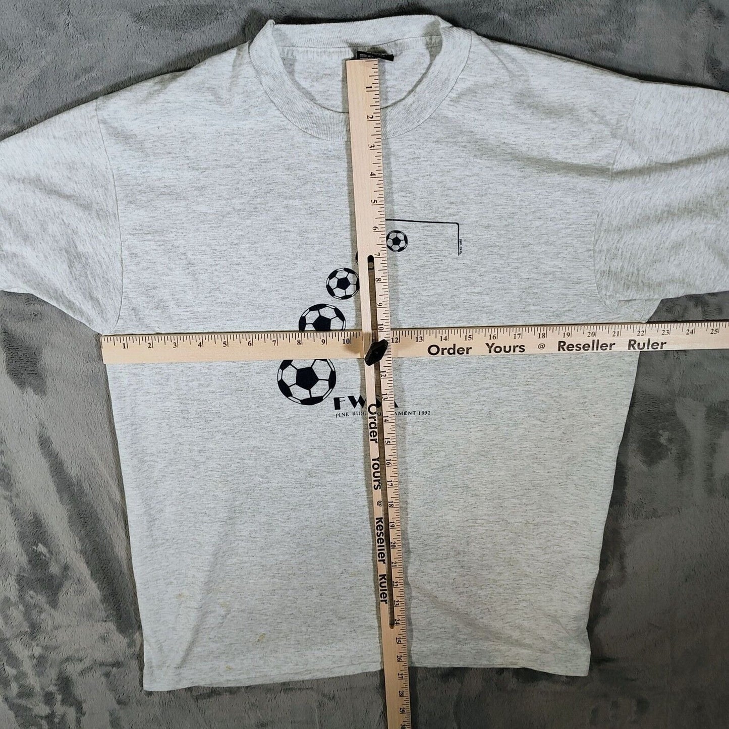Vintage Single Stitch Soccer FWSA Pine Ridge Tournament 1992 T-Shirt (XL)